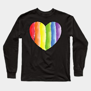 LGBT, LGBT Heart, LGBT Shirt, LGBT Love, LGBT Gift, Heart LGBT Long Sleeve T-Shirt